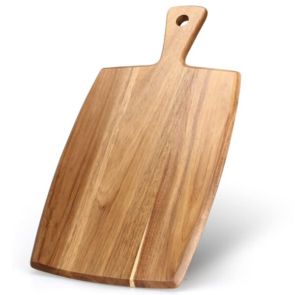 Acacia Wood Cutting Board with Handle (2)