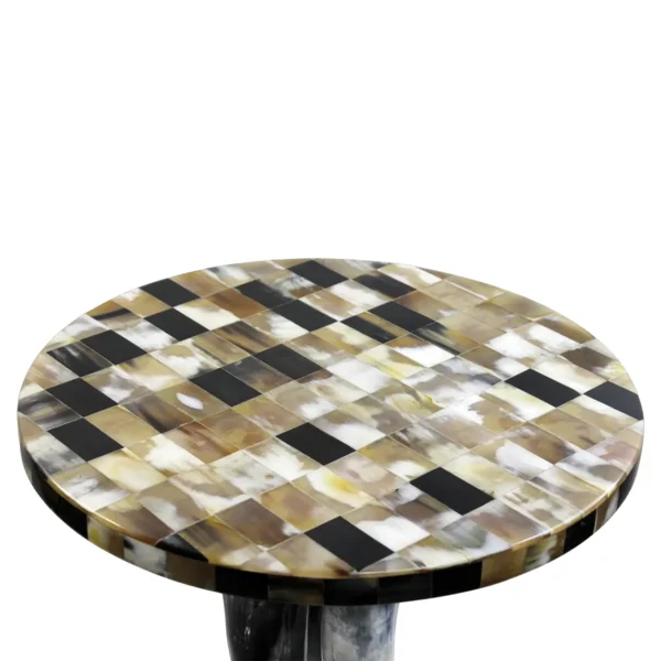 Horn Inlay Table with Horn Leg (2)